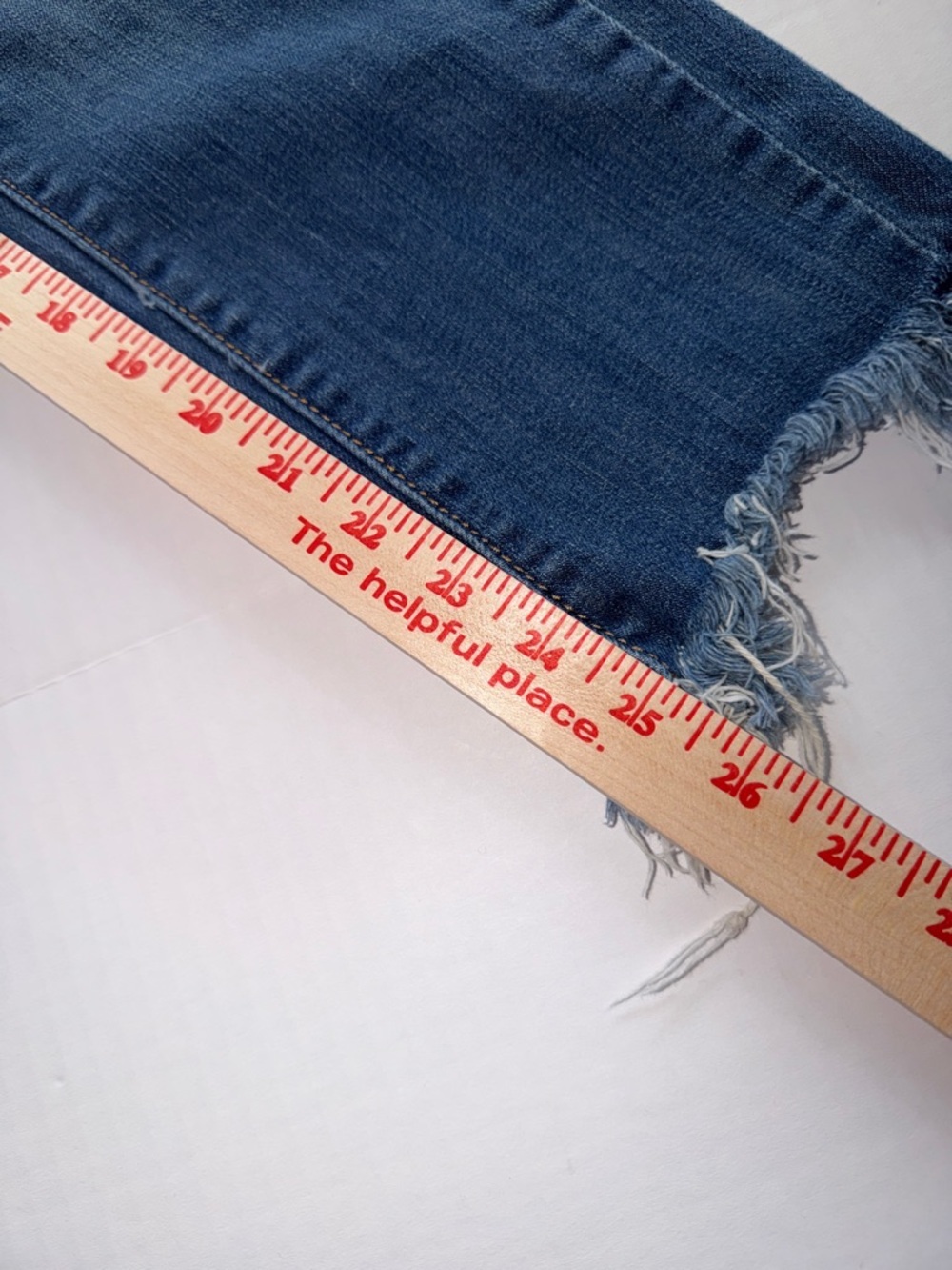 Machine Dark Blue Distressed Skinny Jeans SEE MEASUREMENTS RUN SMALL - Picture 3 of 8